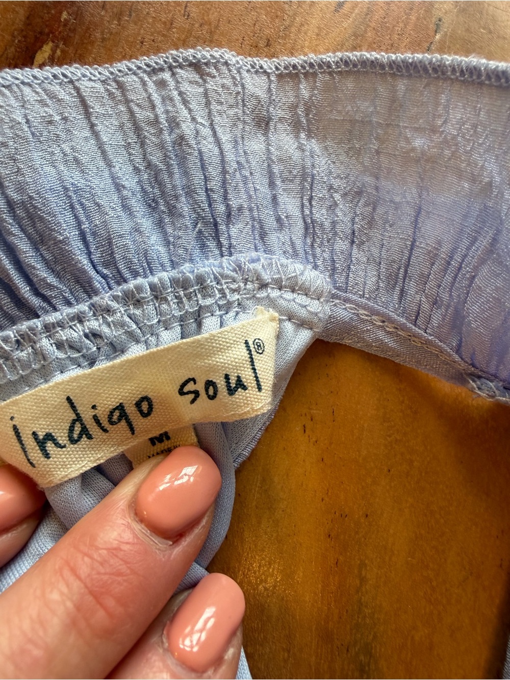 Indigo Soul Boho Blue Tiered Maxi Halter Dress Ruffle (VGUC) - Picture 3 of 10